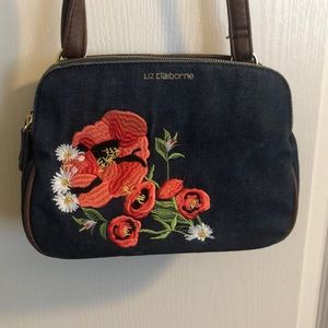 Jean purse with embroidery